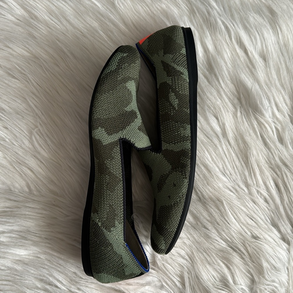 Rothy's Olive Green Camo Round Toe Loafers Size 8 - Picture 5 of 14